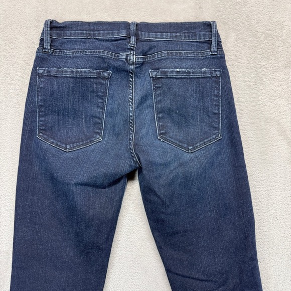 Frame Jeans Women's 27 Le Skinny de Jeanne Crop St Jones Dark Wash Stretch Denim - Picture 6 of 11